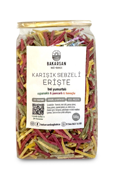 Karışık Sebzeli Erişte 500 Gr