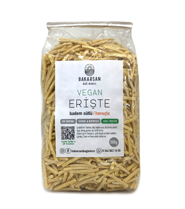 Vegan Havuçlu Erişte 500 Gr