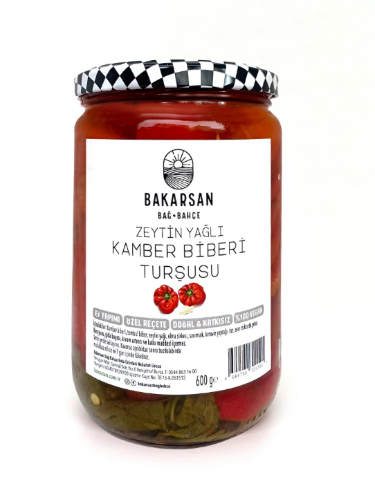 Zeytin Yağlı Kamber Biberi Turşusu 600 Gr